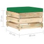 Sectional ottoman with green impregnated wood cushion by vidaXL, Modular outdoor sofas - Ref: Foro24-3074524, Price: 67,61 €,...