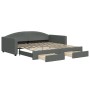 Sofá cama nido con cajones tela gris oscuro 100x200 cm de vidaXL, Camas y somieres - Ref: Foro24-3197230, Precio: 329,42 €, D...