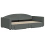 Sofá cama nido con cajones tela gris oscuro 100x200 cm de vidaXL, Camas y somieres - Ref: Foro24-3197230, Precio: 329,42 €, D...