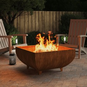 Brasero de acero corten 80x80x42 cm de vidaXL, Chimeneas - Ref: Foro24-824543, Precio: 77,99 €, Descuento: %