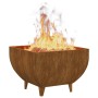 Brasero de acero corten 50x50x37 cm de vidaXL, Chimeneas - Ref: Foro24-824542, Precio: 55,02 €, Descuento: %