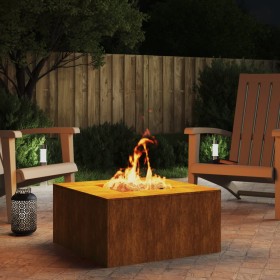 Brasero de acero corten 60x60x30 cm de vidaXL, Chimeneas - Ref: Foro24-824541, Precio: 84,99 €, Descuento: %