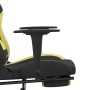 Gaming chair with footrest in light green and black fabric by vidaXL, Gaming chairs - Ref: Foro24-3143728, Price: 130,62 €, D...