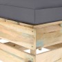 Sektionshocker mit grün imprägniertem Holzkissen von vidaXL, Modulare Sofas für den Außenbereich - Ref: Foro24-3074519, Preis...