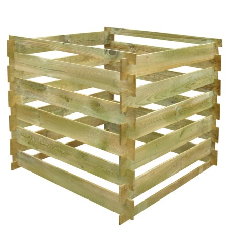 Square wooden slat composter 0.54 m3 by vidaXL, Composters - Ref: Foro24-41656, Price: 62,48 €, Discount: %