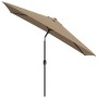 Garden umbrella with metal pole 300x200 cm in taupe gray. by vidaXL, Umbrellas - Ref: Foro24-44502, Price: 62,77 €, Discount: %