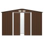 Caseta de almacenamiento jardín acero marrón 257x205x178 cm de vidaXL, Cobertizos - Ref: Foro24-47031, Precio: 351,92 €, Desc...