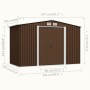 Garden storage shed, brown steel, 257x205x178 cm by vidaXL, Sheds - Ref: Foro24-47031, Price: 325,56 €, Discount: %