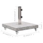 Square umbrella base made of 30 kg gray granite by vidaXL, Umbrella bases - Ref: Foro24-48563, Price: 80,99 €, Discount: %