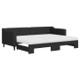 Trundle sofa bed with black fabric mattress 80x200 cm by vidaXL, Beds and slatted bases - Ref: Foro24-3197441, Price: 422,06 ...