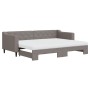 Trundle sofa bed with taupe gray fabric mattress 80x200 cm by vidaXL, Beds and slatted bases - Ref: Foro24-3197442, Price: 43...