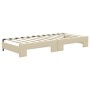 Trundle sofa bed with cream fabric mattress 80x200 cm by vidaXL, Beds and slatted bases - Ref: Foro24-3197443, Price: 422,06 ...