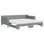 Trundle sofa bed with light gray fabric mattress 90x200 cm by vidaXL, Beds and slatted bases - Ref: Foro24-3197444, Price: 42...