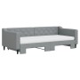 Sofá cama nido con colchón tela gris claro 90x200 cm de vidaXL, Camas y somieres - Ref: Foro24-3197444, Precio: 479,80 €, Des...