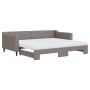 Sofá cama nido con colchón tela gris taupe 90x200 cm de vidaXL, Camas y somieres - Ref: Foro24-3197447, Precio: 457,28 €, Des...