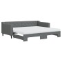 Sofá cama nido con colchón tela gris oscuro 90x200 cm de vidaXL, Camas y somieres - Ref: Foro24-3197445, Precio: 425,12 €, De...