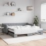 Trundle sofa bed with light gray fabric mattress 100x200 cm by vidaXL, Beds and slatted bases - Ref: Foro24-3197449, Price: 4...