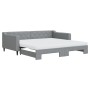 Sofá cama nido con colchón tela gris claro 100x200 cm de vidaXL, Camas y somieres - Ref: Foro24-3197449, Precio: 542,99 €, De...