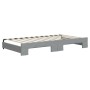 Trundle sofa bed with light gray fabric mattress 100x200 cm by vidaXL, Beds and slatted bases - Ref: Foro24-3197449, Price: 4...