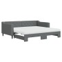 Sofá cama nido con colchón tela gris oscuro 90x190 cm de vidaXL, Camas y somieres - Ref: Foro24-3197455, Precio: 512,04 €, De...