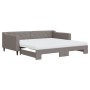 Sofá cama nido con colchón tela gris taupe 100x200 cm de vidaXL, Camas y somieres - Ref: Foro24-3197452, Precio: 446,24 €, De...