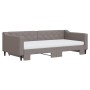 Sofá cama nido con colchón tela gris taupe 100x200 cm de vidaXL, Camas y somieres - Ref: Foro24-3197452, Precio: 446,24 €, De...