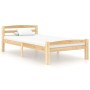 Solid pine wood bed frame 90x200 cm by vidaXL, Beds and slatted bases - Ref: Foro24-322061, Price: 104,35 €, Discount: %