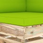 Ecksofa mit grün imprägnierten Holzkissen von vidaXL, Modulare Sofas für den Außenbereich - Ref: Foro24-3074506, Preis: 148,3...