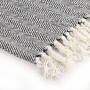 Navy blue cotton herringbone blanket 125x150 cm by vidaXL, Blankets - Ref: Foro24-245321, Price: 18,82 €, Discount: %