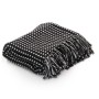 Black cotton checkered blanket 125x150 cm by vidaXL, Blankets - Ref: Foro24-245330, Price: 16,76 €, Discount: %