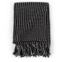 Black cotton checkered blanket 125x150 cm by vidaXL, Blankets - Ref: Foro24-245330, Price: 16,76 €, Discount: %