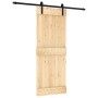 Puerta corredera con herrajes madera maciza de pino 80x210 cm de vidaXL, Puertas - Ref: Foro24-3202987, Precio: 159,12 €, Des...