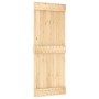 Puerta corredera con herrajes madera maciza de pino 80x210 cm de vidaXL, Puertas - Ref: Foro24-3202987, Precio: 159,12 €, Des...