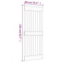 Puerta corredera con herrajes madera maciza de pino 80x210 cm de vidaXL, Puertas - Ref: Foro24-3202987, Precio: 139,99 €, Des...