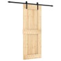 Sliding door with solid pine wood hardware 80x210 cm by vidaXL, Doors - Ref: Foro24-3202993, Price: 160,74 €, Discount: %