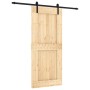 Sliding door with solid pine wood hardware 90x210 cm by vidaXL, Doors - Ref: Foro24-3202995, Price: 151,48 €, Discount: %