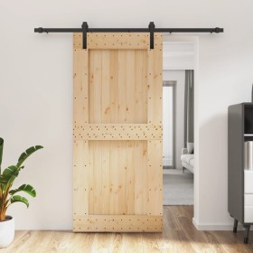 Sliding door with solid pine wood fittings 95x210 cm by vidaXL, Doors - Ref: Foro24-3202996, Price: 182,18 €, Discount: %