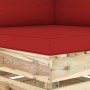 Ecksofa mit grün imprägnierten Holzkissen von vidaXL, Modulare Sofas für den Außenbereich - Ref: Foro24-3074501, Preis: 151,2...