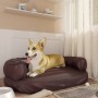 Cama para perros de espuma cuero sintético marrón 88x65 cm de vidaXL, Camas para perros - Ref: Foro24-171321, Precio: 78,37 €...