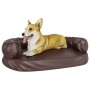 Cama para perros de espuma cuero sintético marrón 88x65 cm de vidaXL, Camas para perros - Ref: Foro24-171321, Precio: 78,37 €...