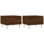 Coffee tables 2 pcs engineered wood brown oak 50x46x35cm by vidaXL, Coffee table - Ref: Foro24-830875, Price: 53,87 €, Discou...