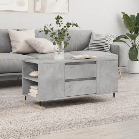 Engineered wood gray concrete coffee table 102x44.5x50 cm by vidaXL, Coffee table - Ref: Foro24-830992, Price: 78,57 €, Disco...