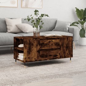 Smoked oak engineered wood coffee table 102x44.5x50 cm by vidaXL, Coffee table - Ref: Foro24-830993, Price: 74,52 €, Discount: %