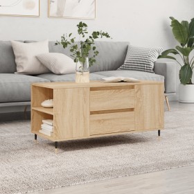 Sonoma oak engineered wood coffee table 102x44.5x50 cm by vidaXL, Coffee table - Ref: Foro24-830991, Price: 76,99 €, Discount: %