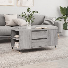 Mesa de centro madera de ingeniería gris Sonoma 102x44,5x50 cm de vidaXL, Mesas de centro - Ref: Foro24-830994, Precio: 77,86...