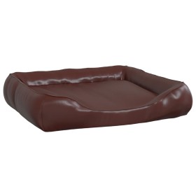 Braunes Hundebett aus Kunstleder, 120 x 100 x 27 cm von vidaXL, Betten für Hunde - Ref: Foro24-171246, Preis: 68,46 €, Rabatt: %