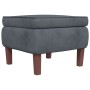 Stool with dark gray velvet wooden legs by vidaXL, Folding stools and chairs - Ref: Foro24-329458, Price: 74,80 €, Discount: %