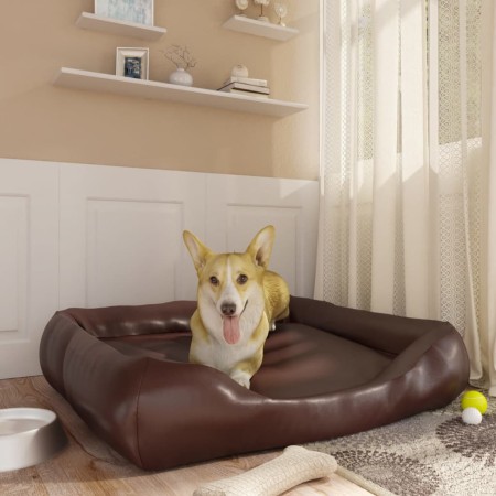 Cama para perros de cuero sintético marrón 80x68x23 cm de vidaXL, Camas para perros - Ref: Foro24-171244, Precio: 39,71 €, De...