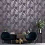 DUTCH WALLCOVERINGS Lila und silberne Pfauentapete von DUTCH WALLCOVERINGS, Bemaltes Papier - Ref: Foro24-437416, Preis: 22,9...