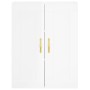 Glossy white engineered wood wall cabinet 69.5x34x90 cm by vidaXL, Sideboards - Ref: Foro24-835012, Price: 78,92 €, Discount: %